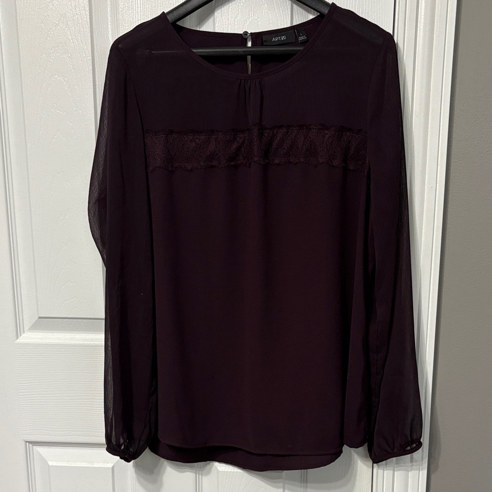 Apt. 9 Women's Elegant Dark Purple Blouse